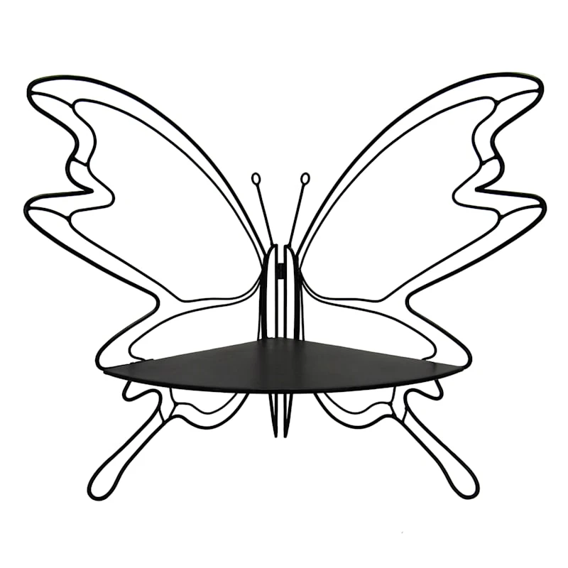 Laila Ali Butterfly Silhouette Plant Stand, 18" 1 Laila Ali Butterfly Silhouette Plant Stand, 18"