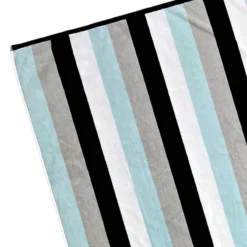 Laila Ali Cabana Striped Beach Towel, 34x62 -Outdoor Corner Shop laila ali cabana striped beach towel 34x62 3