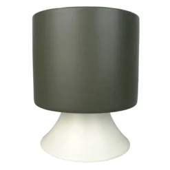 Laila Ali Indoor Mod Black & White Cylinder Ceramic Pot, 6.7"