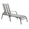 Laila Ali Stackable Black & White Striped Sling Outdoor Chaise Lounge Chair