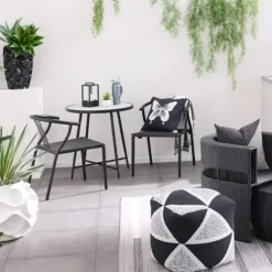 Laila Ali Sydney Outdoor Glass-Top Bistro Table 7 Laila Ali Sydney Outdoor Glass-Top Bistro Table -Outdoor Corner Shop laila ali sydney outdoor glass top bistro table 3