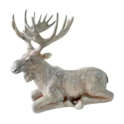Laying Moose Garden Statue, 18"