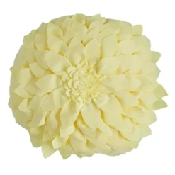 Lemon Meringue Petal Outdoor Throw Pillow, 18"