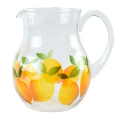 Lemon Print Acrylic Pitcher, 3qt