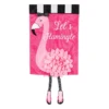 Lets Flamingle Pink Yard Flag, 18"