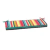 Macrae Garden Striped Gusseted Outdoor Bench Cushion