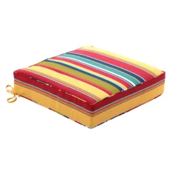 Macrae Garden Striped Gusseted Outdoor Deep Seat Cushion