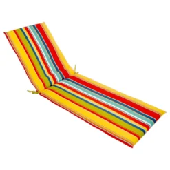Macrae Garden Striped Outdoor Basic Chaise Lounge Cushion