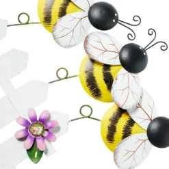 Metal Bee Yard Stake, 24" -Outdoor Corner Shop metal bee yard stake 24 2