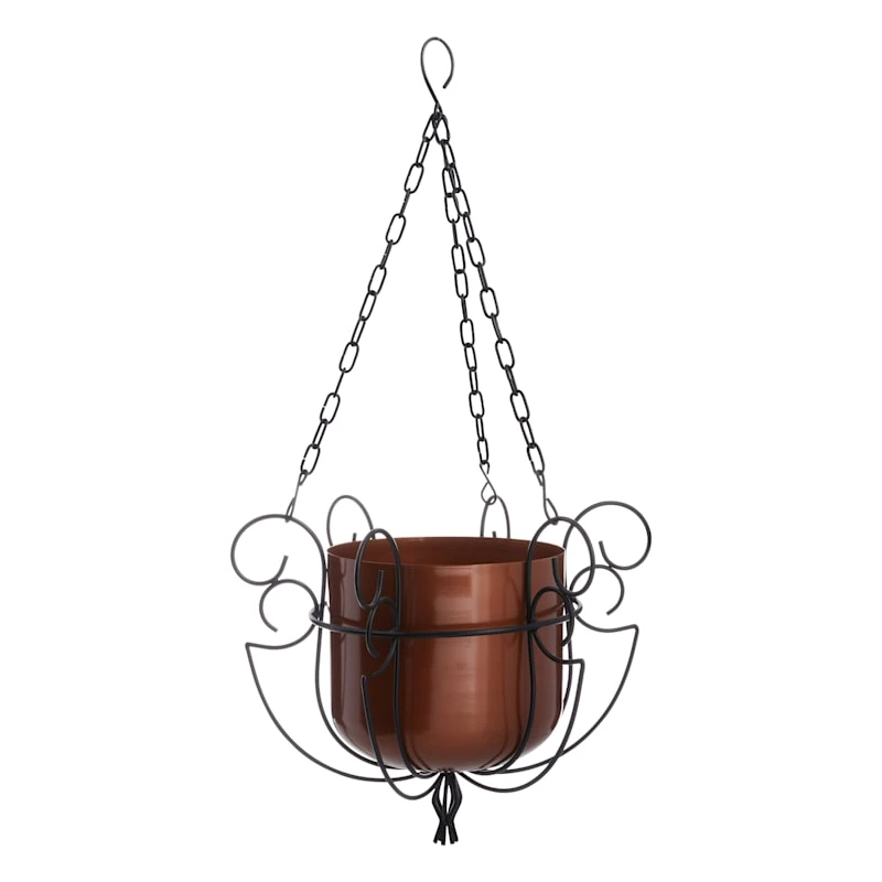 Metal Hanging Planter, Large 1 Metal Hanging Planter, Large