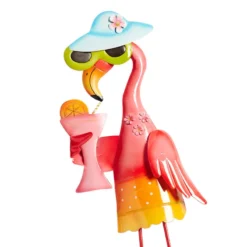 Metal Party Flamingo Stake, 38" -Outdoor Corner Shop metal party flamingo stake 38 3