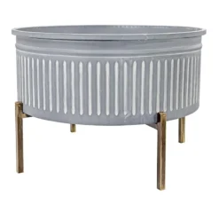 Metal Planter With Removable Legs, Small