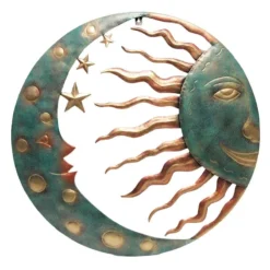 Moon & Sun Face Outdoor Wall Decor, 24"