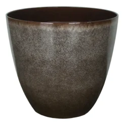 Mottled Brown Egg-Shaped Planter, 16"