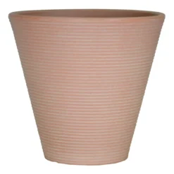 Natural Clay Ribbed Cone Planter, Small