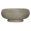 Natural Ribbed Low Bowl Planter, Large