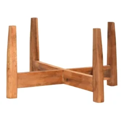 Natural Wood Plant Stand, 17"
