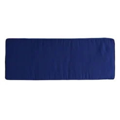 Navy Blue Canvas Gusseted Outdoor Bench Cushion