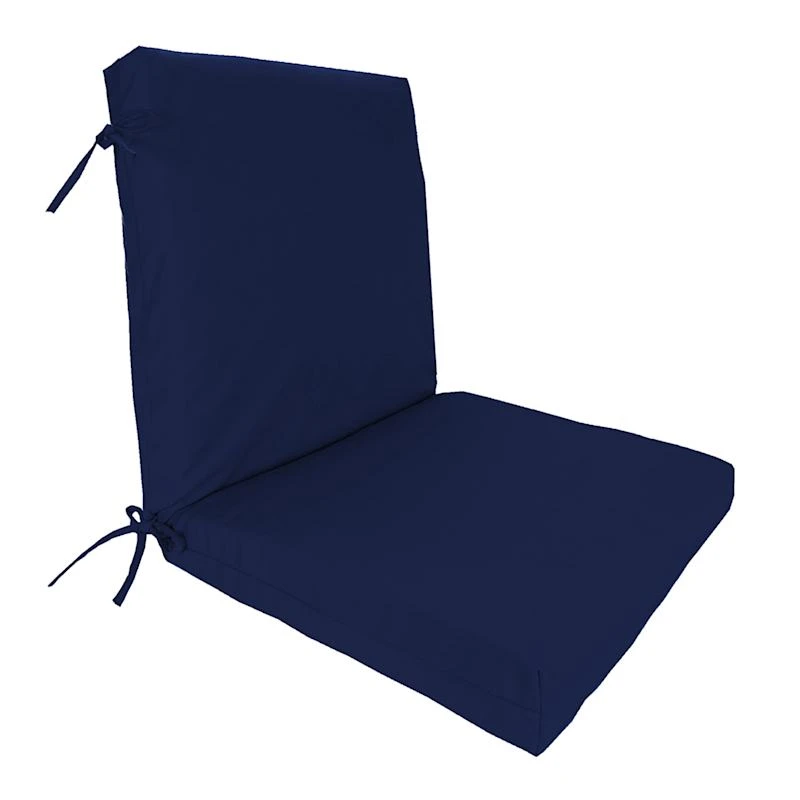 Navy Blue Canvas Outdoor Hinged Seat Cushion 1 Navy Blue Canvas Outdoor Hinged Seat Cushion