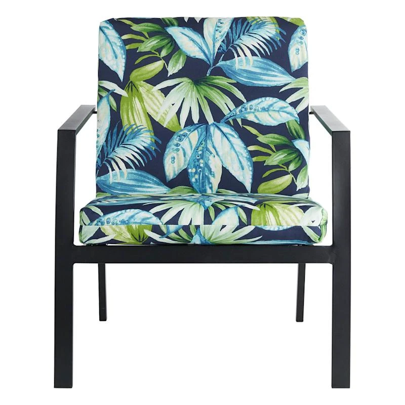 Navy Blue Seneca Outdoor Hinged Seat Cushion 2 Navy Blue Seneca Outdoor Hinged Seat Cushion - Image 2