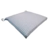 Navy Ticking Striped Outdoor Square Seat Cushion