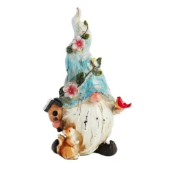 Outdoor Blue Hat Gnome Figurine, 9"