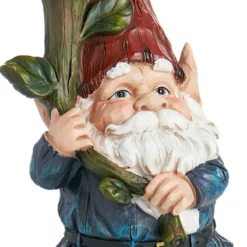 Outdoor Garden Gnome Holding Sunflower Figurine, 19" -Outdoor Corner Shop outdoor garden gnome holding sunflower figurine 19 3