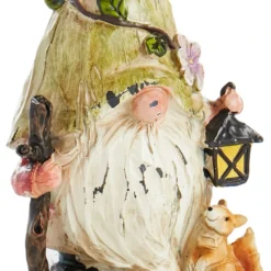 Outdoor Green Hat Gnome Figurine, 9" -Outdoor Corner Shop outdoor green hat gnome figurine 9 3