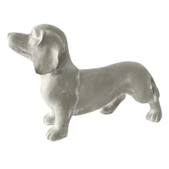 Outdoor Grey Dog Figurine, 18"