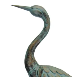 Outdoor Metal Crane Statue, 43" -Outdoor Corner Shop outdoor metal crane statue 43 2