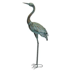 Outdoor Metal Crane Statue, 43"