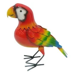 Outdoor Metal Parrot Figurine, 12"