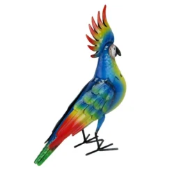 Outdoor Metal Parrot Figurine, 15.5" -Outdoor Corner Shop outdoor metal parrot figurine 15.5 2