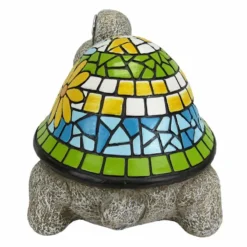 Outdoor Mosaic Turtle Solar Light Figurine, 10.5x7 -Outdoor Corner Shop outdoor mosaic turtle solar light figurine 10.5x7 2