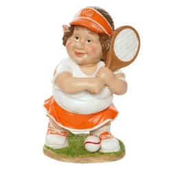 Outdoor Tennis Player Garden Gnome Figurine, 11"