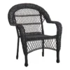 Outdoor Wicker Chair, Black