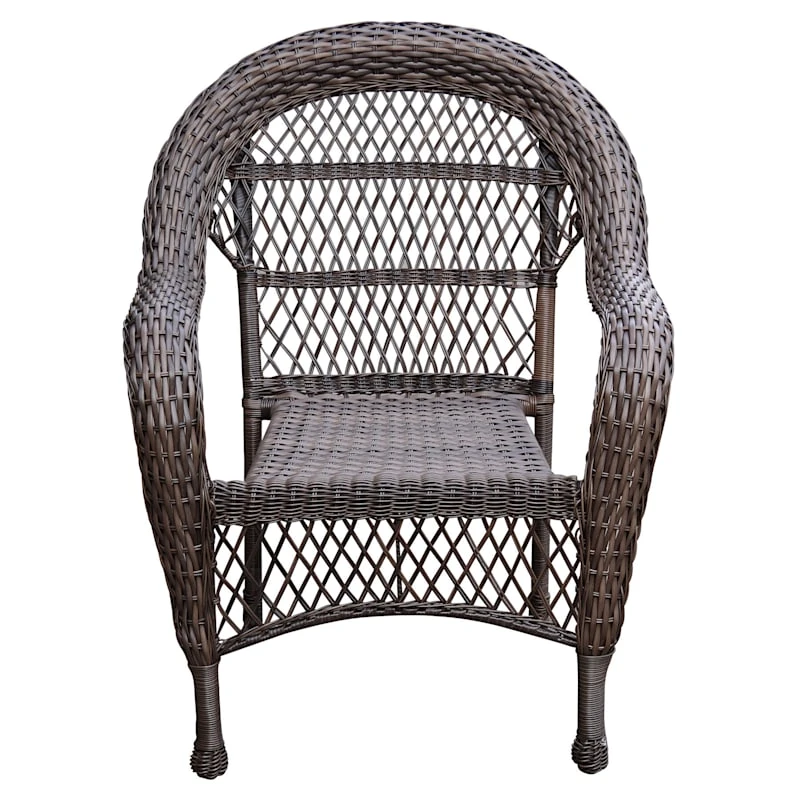 Outdoor Wicker Chair, Brown 2 Outdoor Wicker Chair, Brown - Image 2