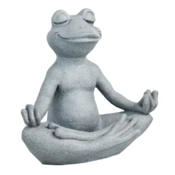 Outdoor Yoga Frog Statue, 14"