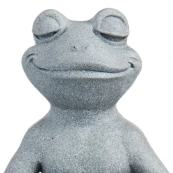 Outdoor Yoga Frog Statue, 14" -Outdoor Corner Shop outdoor yoga frog statue 14 3