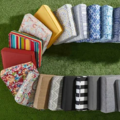 Paisley Chili Gusseted Outdoor Deep Seat Cushion -Outdoor Corner Shop paisley chili gusseted outdoor deep seat cushion 2