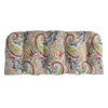 Paisley Chili Outdoor Wicker Settee Cushion