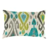 Paso Turquoise Lumbar Outdoor Throw Pillow, 14x20