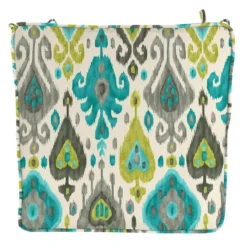 Paso Turquoise Outdoor Gusseted Deep Seat Cushion