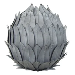 Patina Metal Leaves Ball Decor