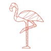 Pink Geo Flamingo Outdoor Wall Decor, 14x18