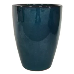 Powell Turquoise Ceramic Planter, 12"