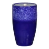 Pre-Lit Blue Ceramic Fountain, 22"