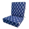 Providence 2-Piece Navy Blue Rope Gusseted Outdoor Deep Seat Cushion Set