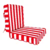Providence 2-Piece Providence Red, White & Blue Awning Striped Outdoor Gusseted Cushion Set