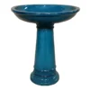 Providence Beauly Green Ceramic Birdbath, 22.8"